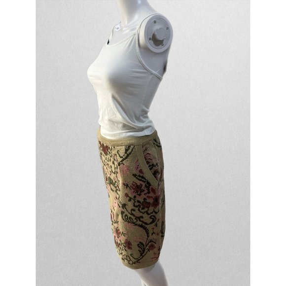 Anne Pinkerton Vintage Floral Knit Skirt with Pockets - Picture 4 of 5